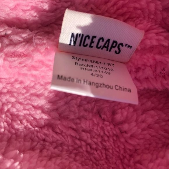 N'ice Caps Girls Youth Sherpa Lined Micro Fleece Pink/Purple - Picture 9 of 12